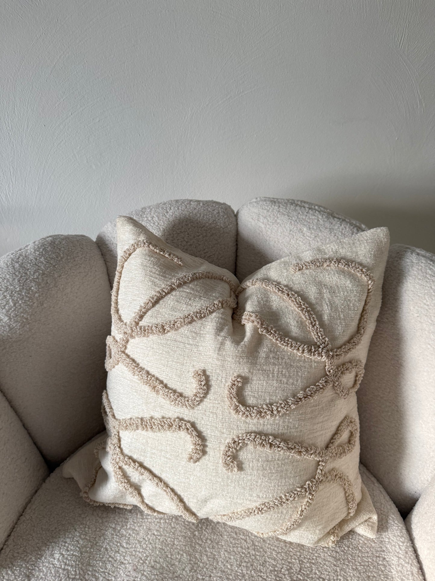 Teddy kussen beige