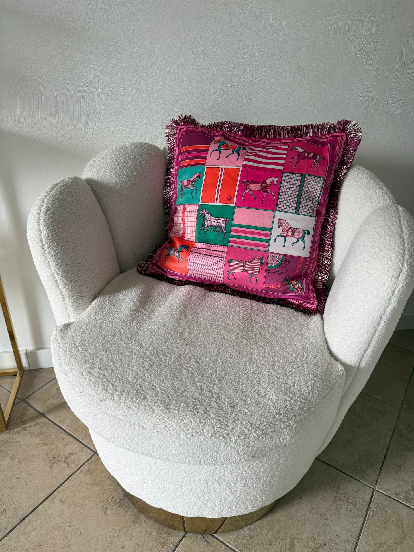 Paard roze 45 bij 45