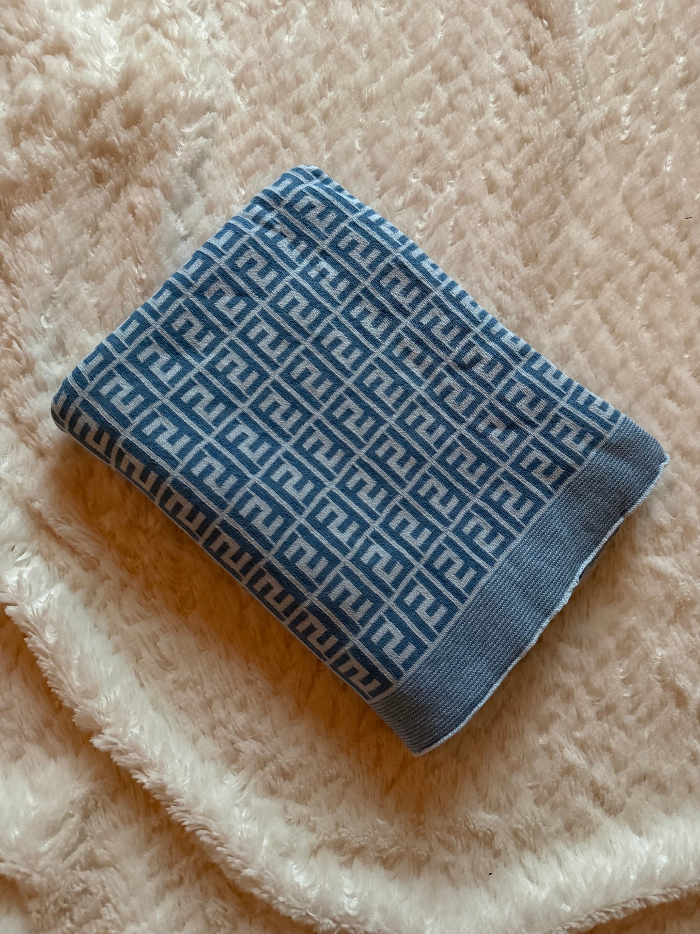 Babydeken 80 bij 100 cm blauw