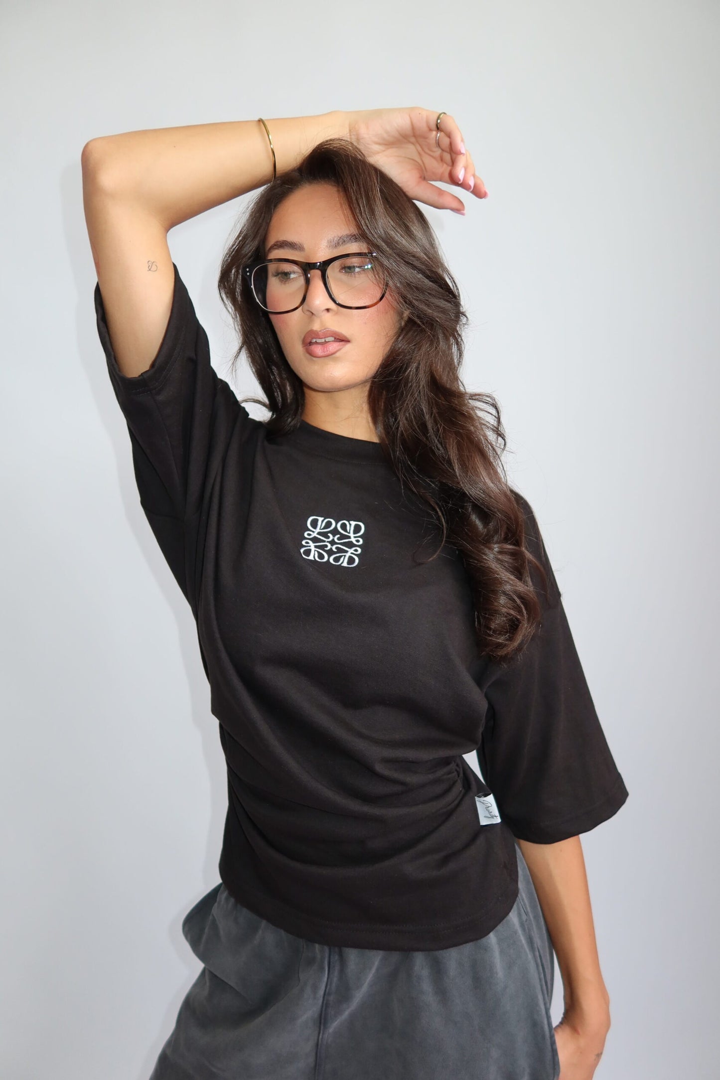 Zwart monogram tshirt