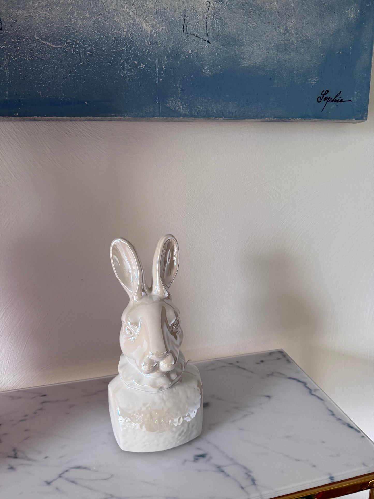 Paashaas parelmoer wit