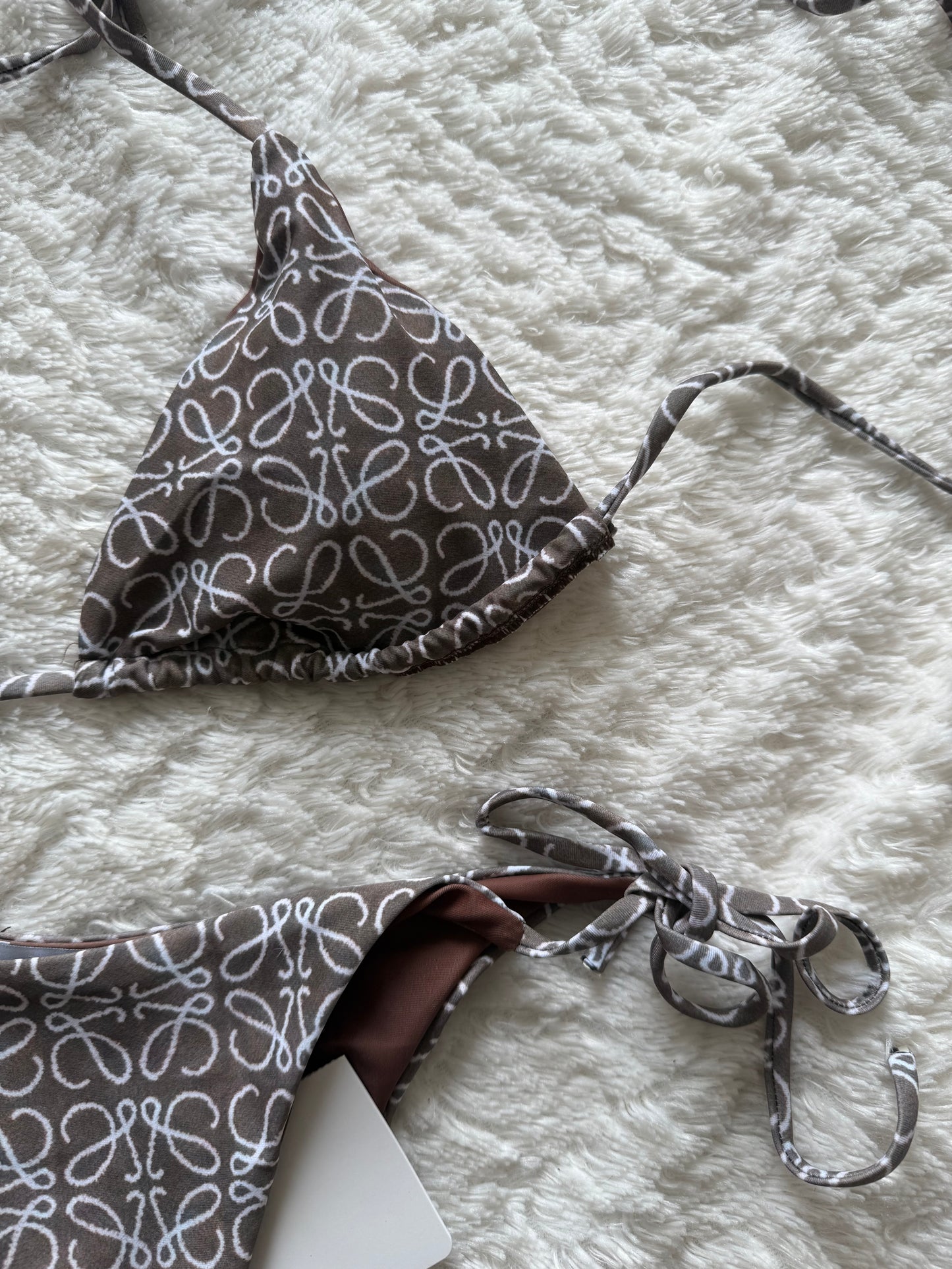 Bikini print beige