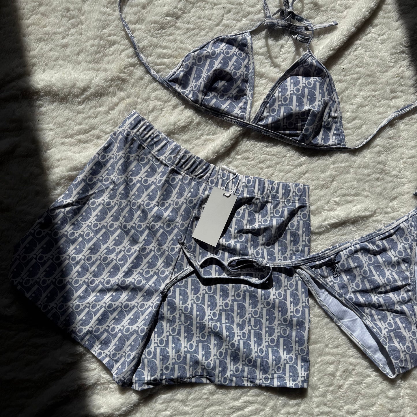 Bikini print met broek rok
