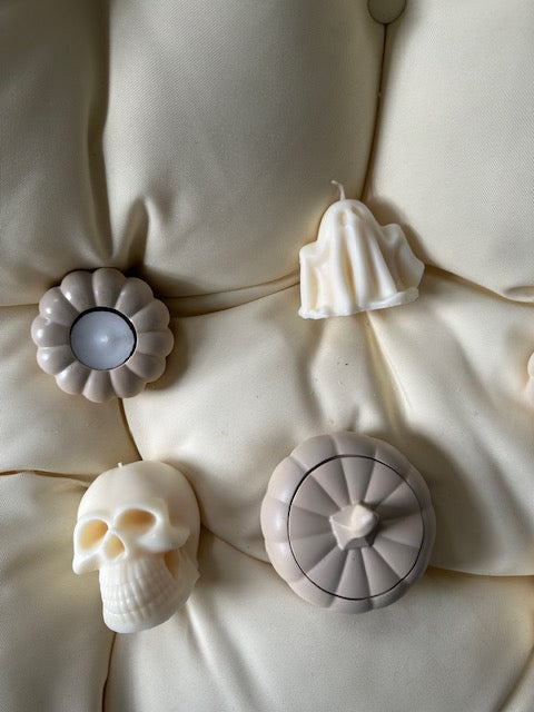 Pompoen theelichthouder porselein