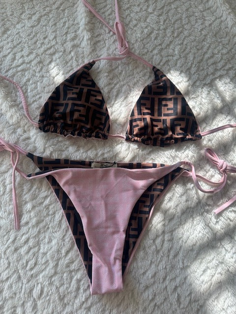 Bikini roze en bruin