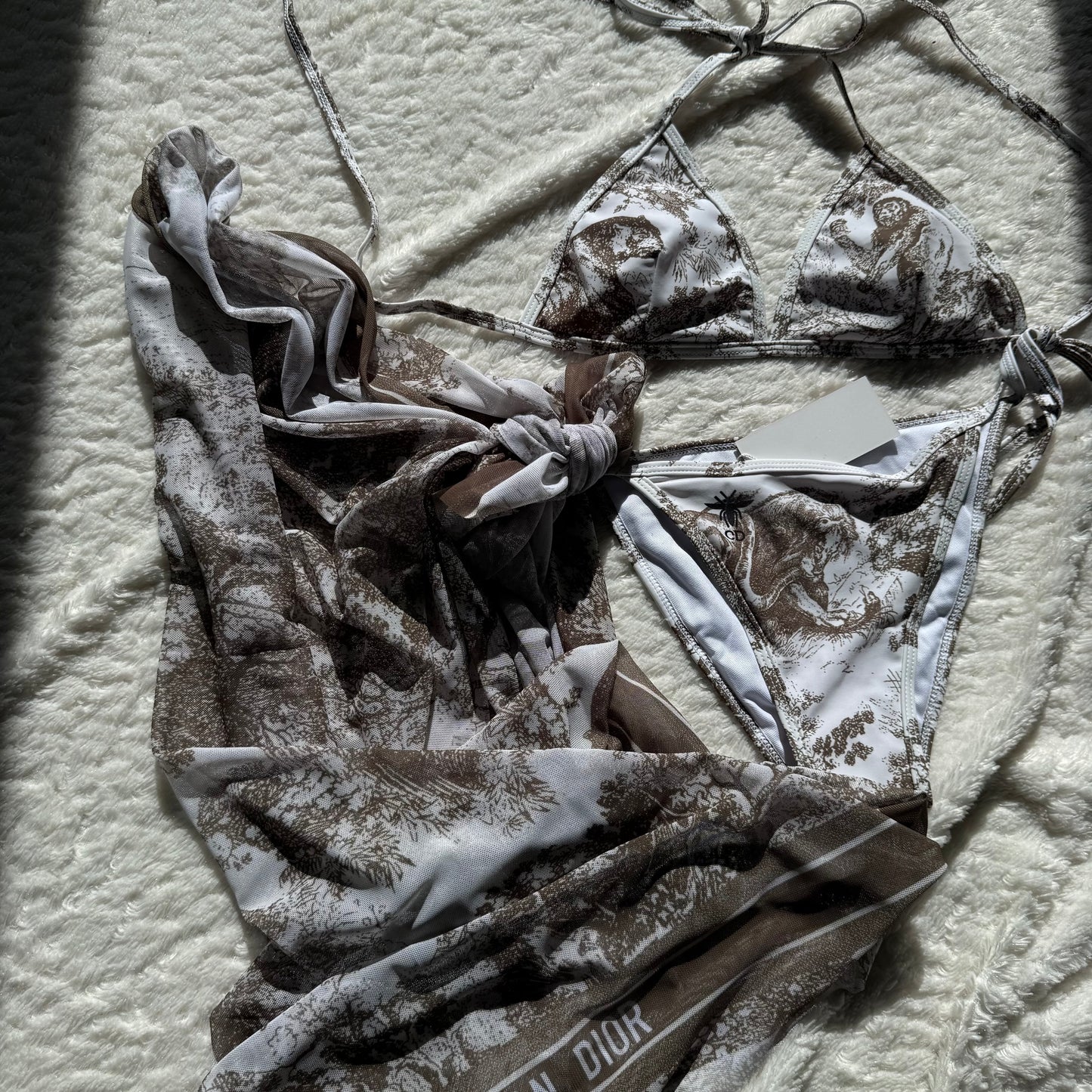 Bikini print met wikkelrok