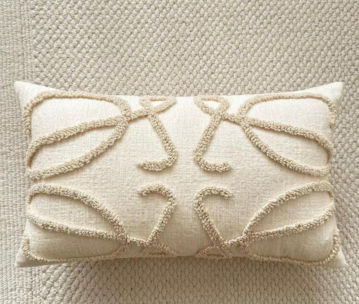 Teddy kussen beige 40 bij 60