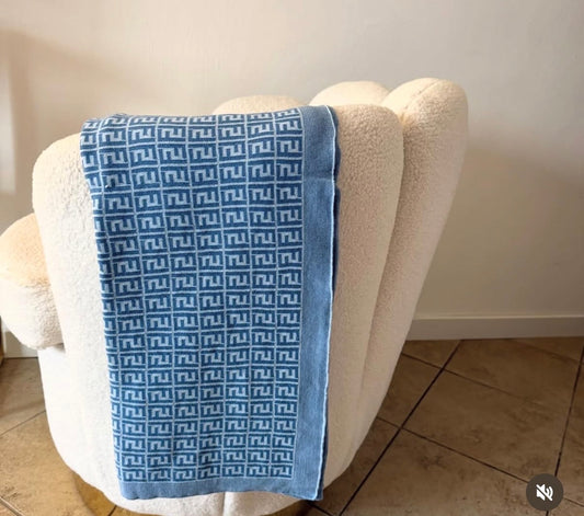Babydeken 80 bij 100 cm blauw