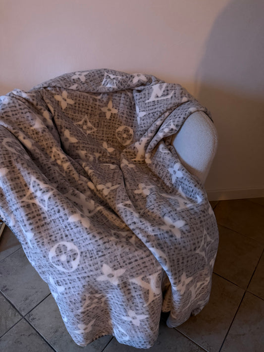 Zachte flace deken zwart 150 bij 200