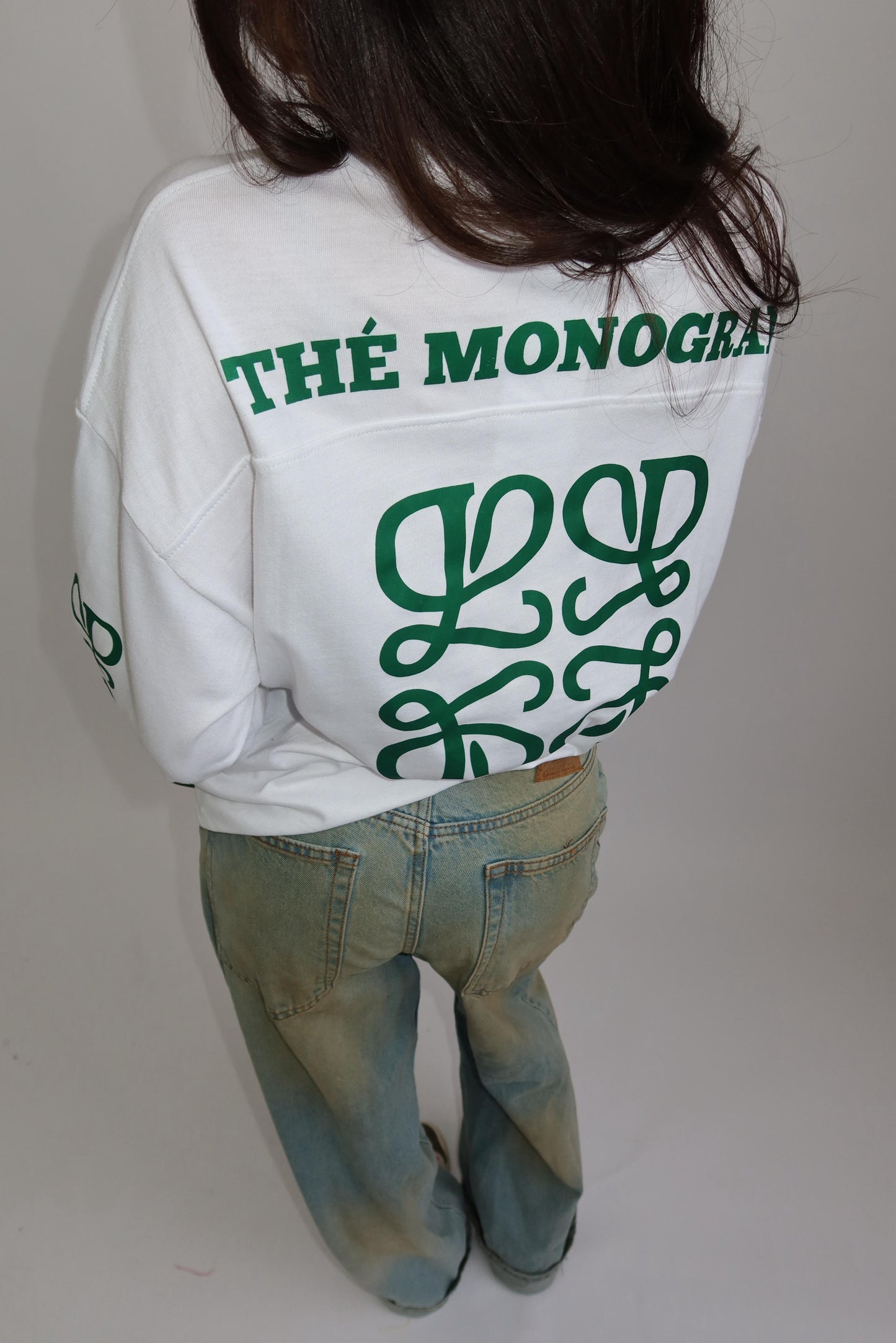 Longsleeve wit groen