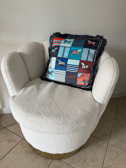 Paard blauw 45 bij 45