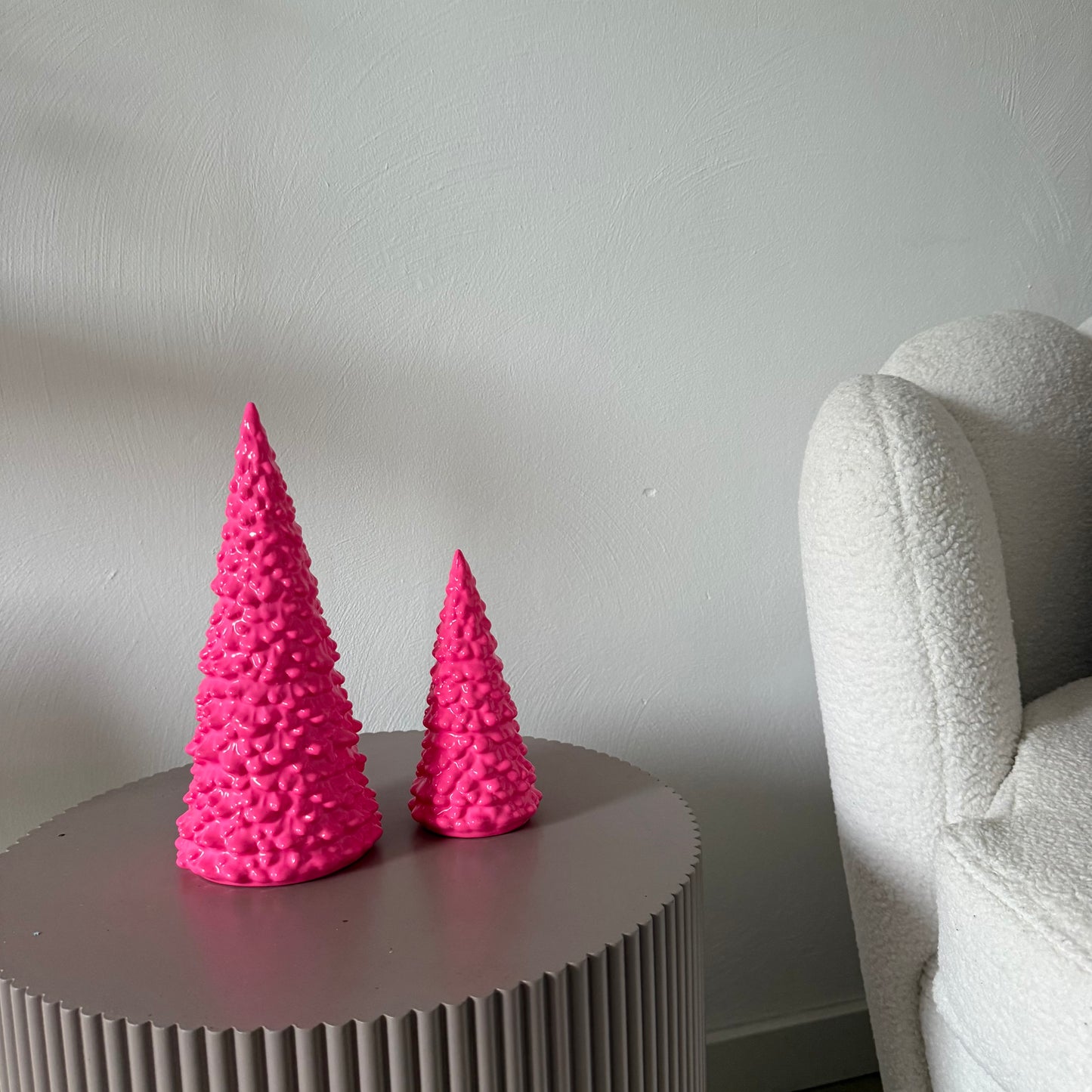 Roze kerstboom set