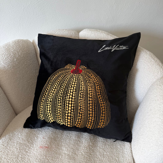 Pompoen velvet kussen