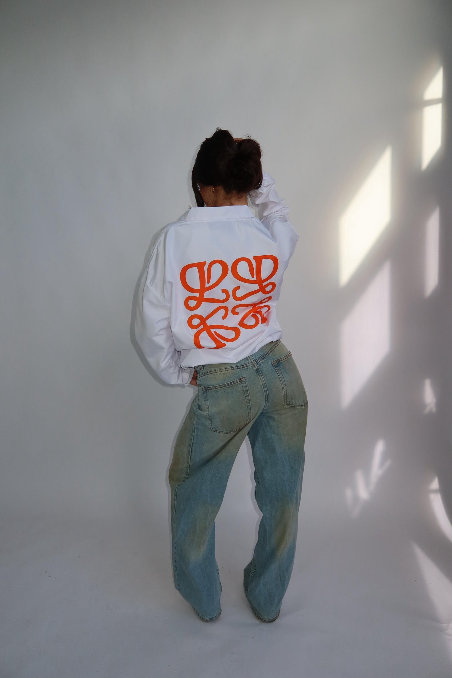 Piority Monogram windjacket oranje