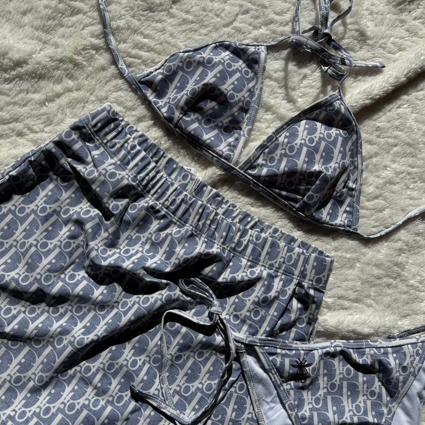 Bikini print met broek rok