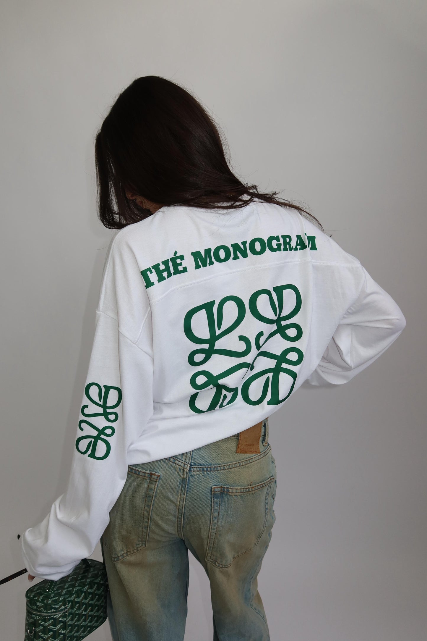 Longsleeve wit groen
