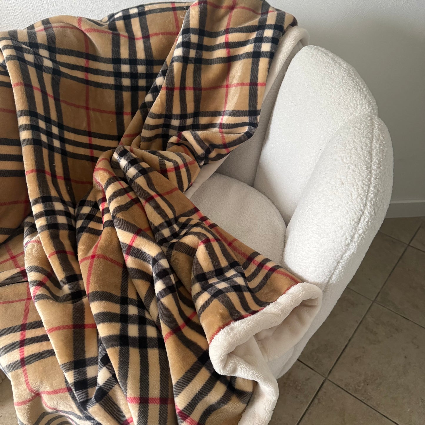 Zachte deken bruin 150 bij 200