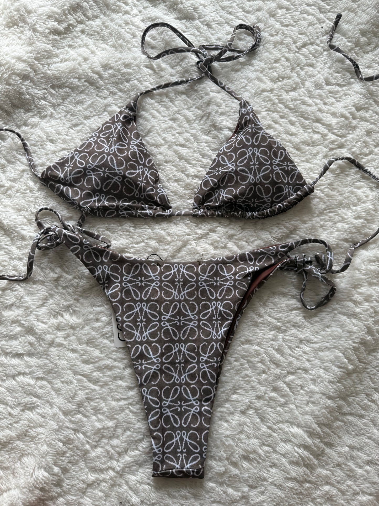 Bikini print beige