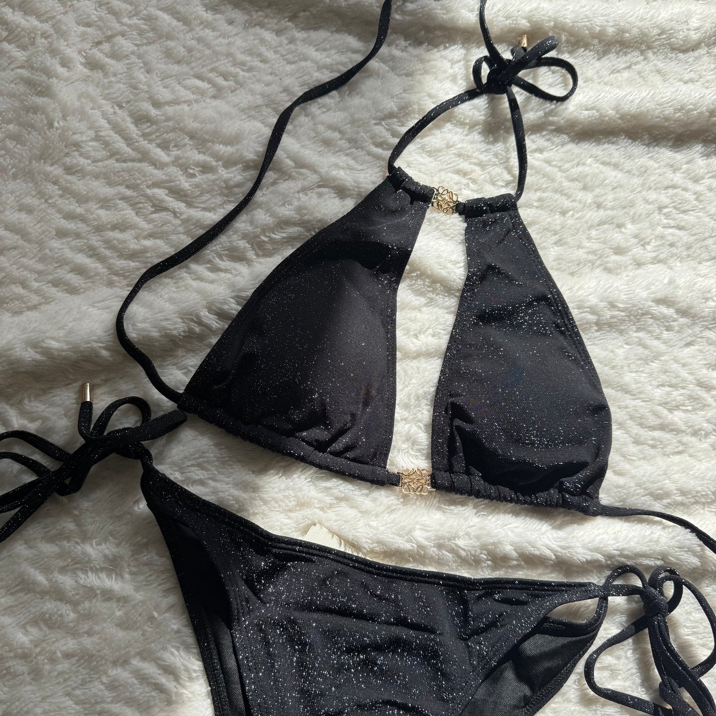 Zwart glitter bikini