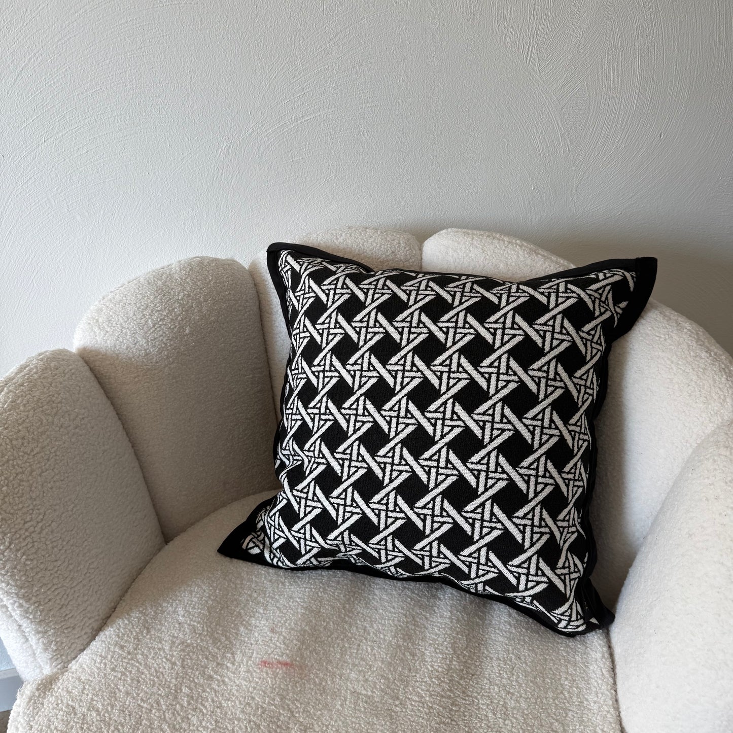 Kussen luxe zwart print