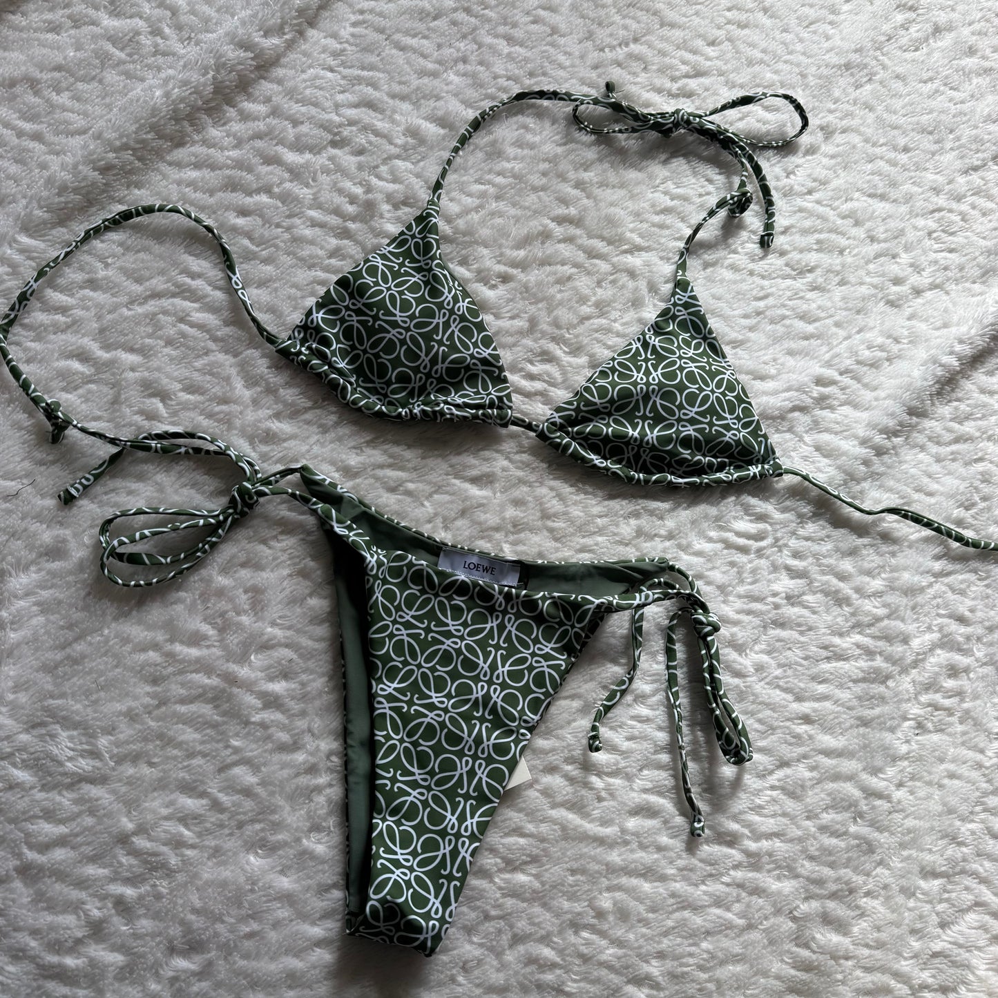 Monogram bikini groen