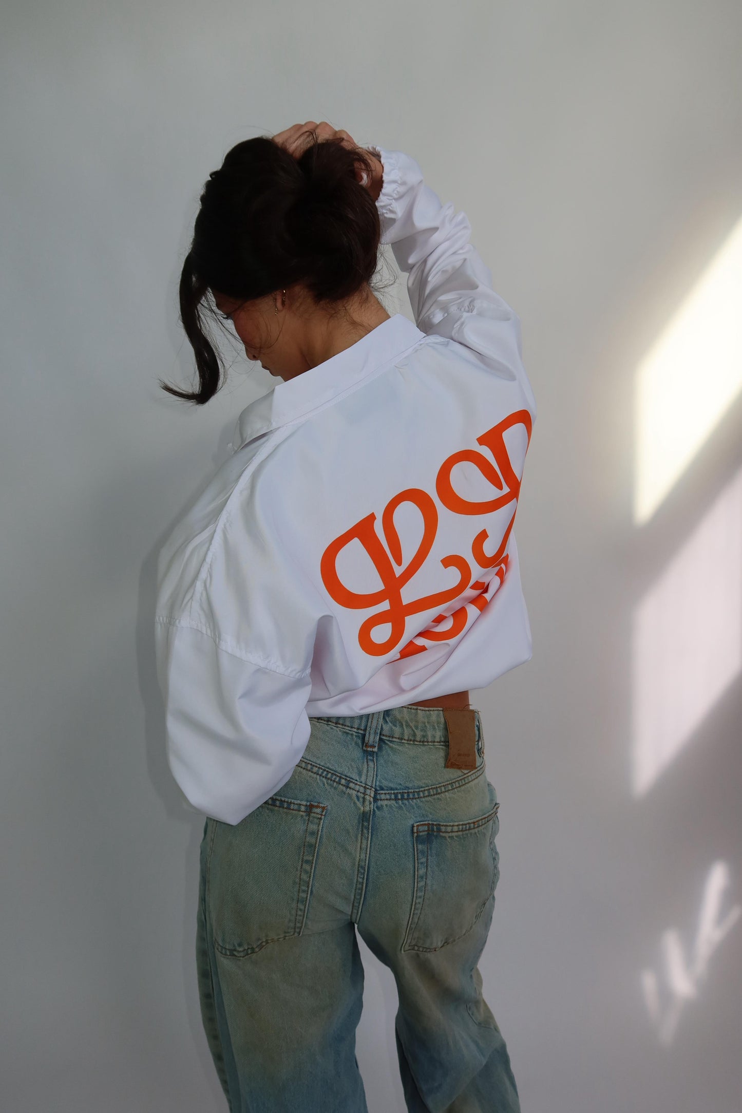 Piority Monogram windjacket oranje