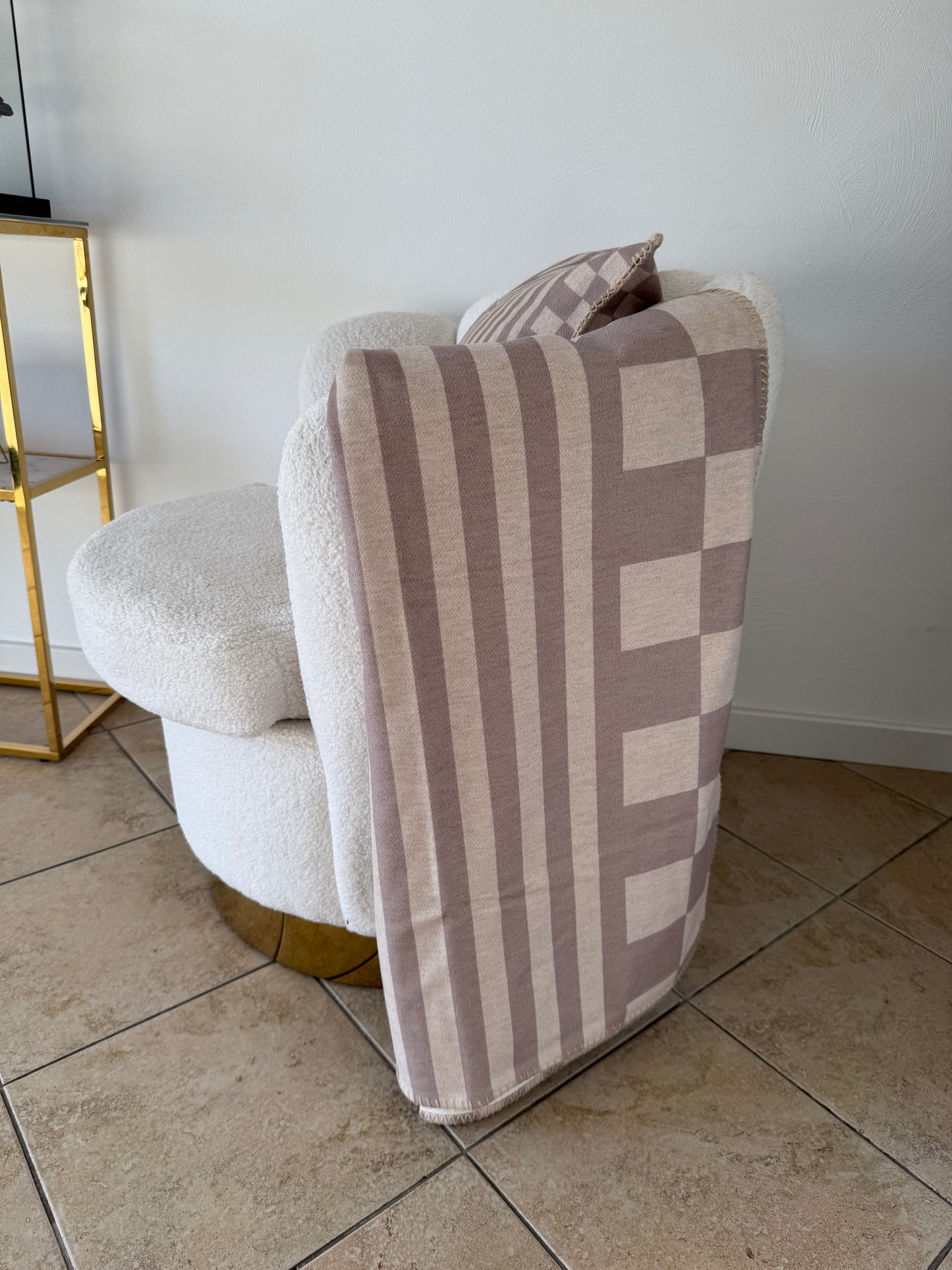 Deken beige  145 bij 180cm