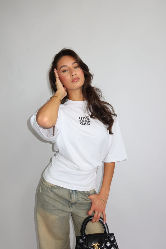 Wit monogram tshirt
