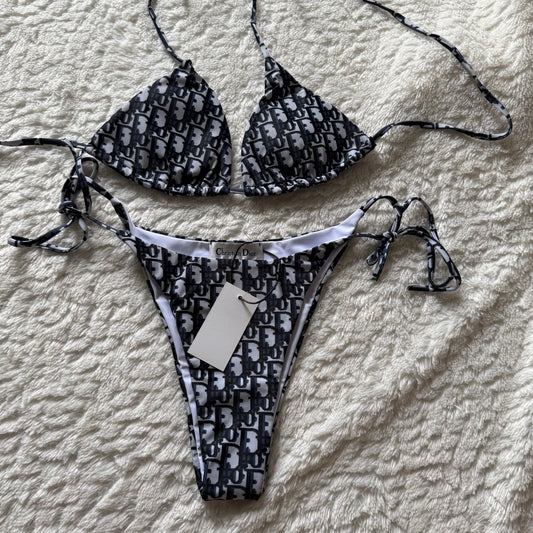 Bikini blauw print