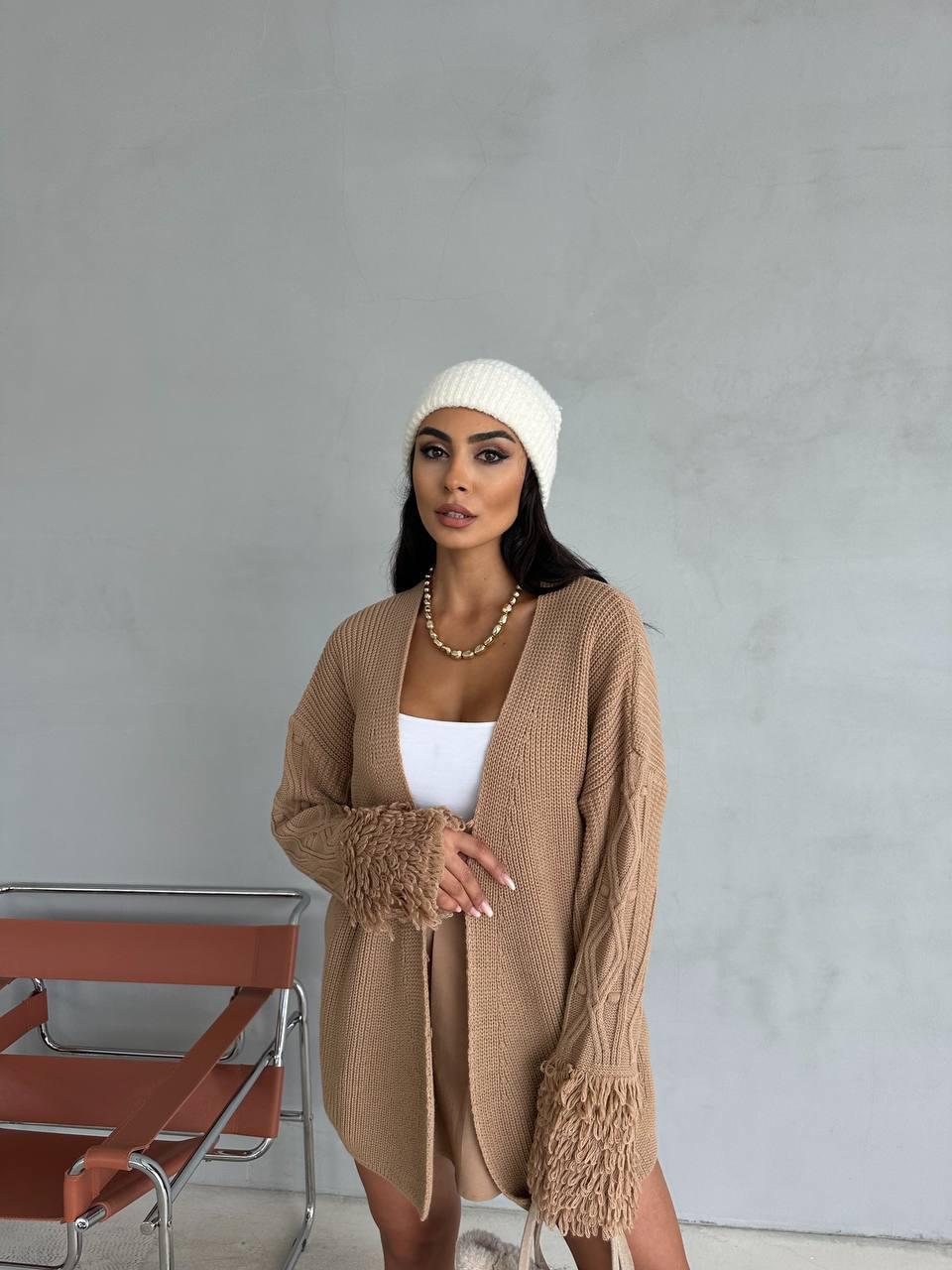 Beige oversized vest