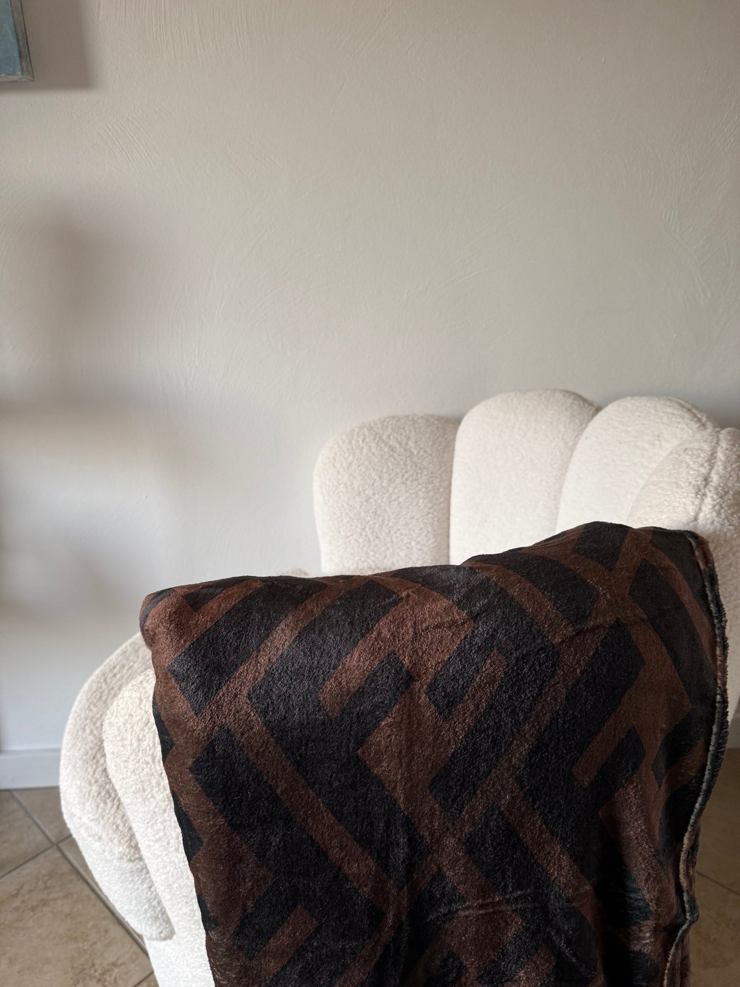 Zachte deken bruin 150 bij 200