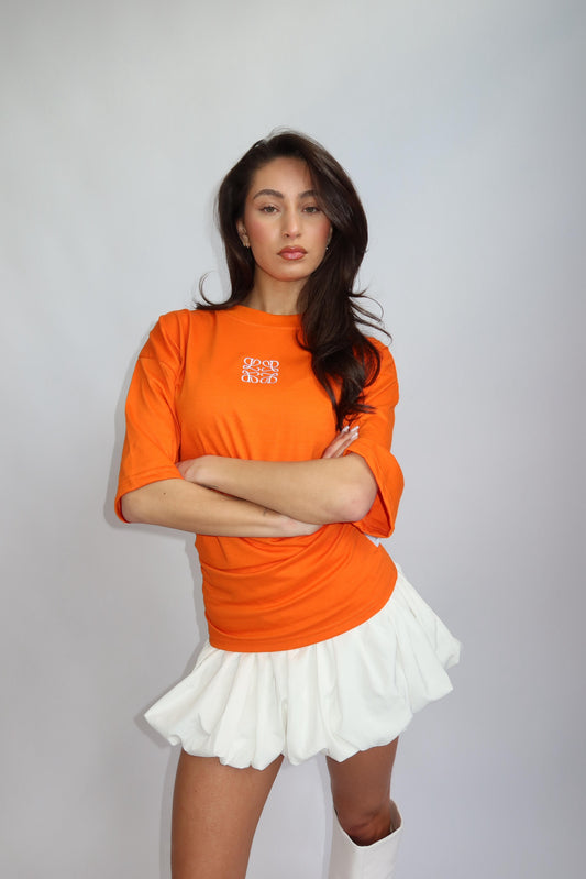 Oranje monogram tshirt