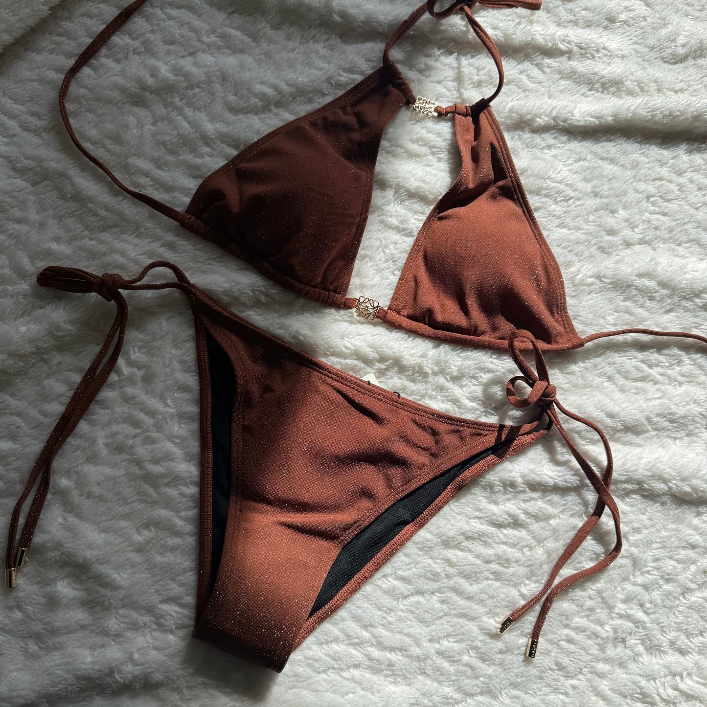Bruin glitter bikini