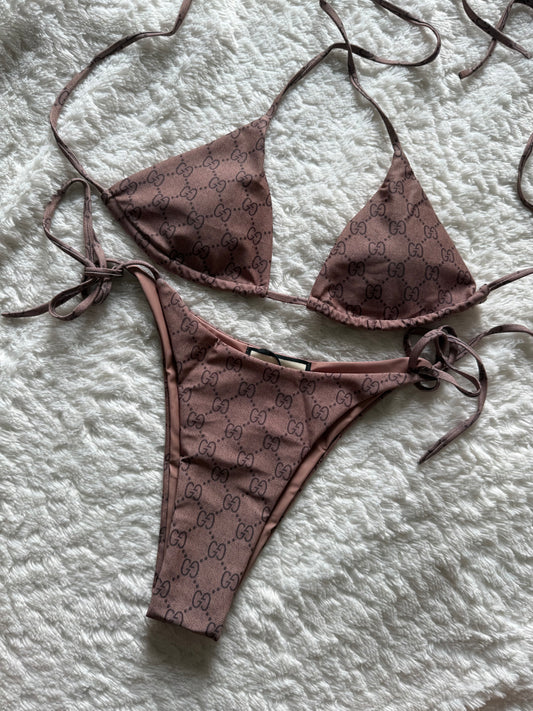 Bikini bruin print