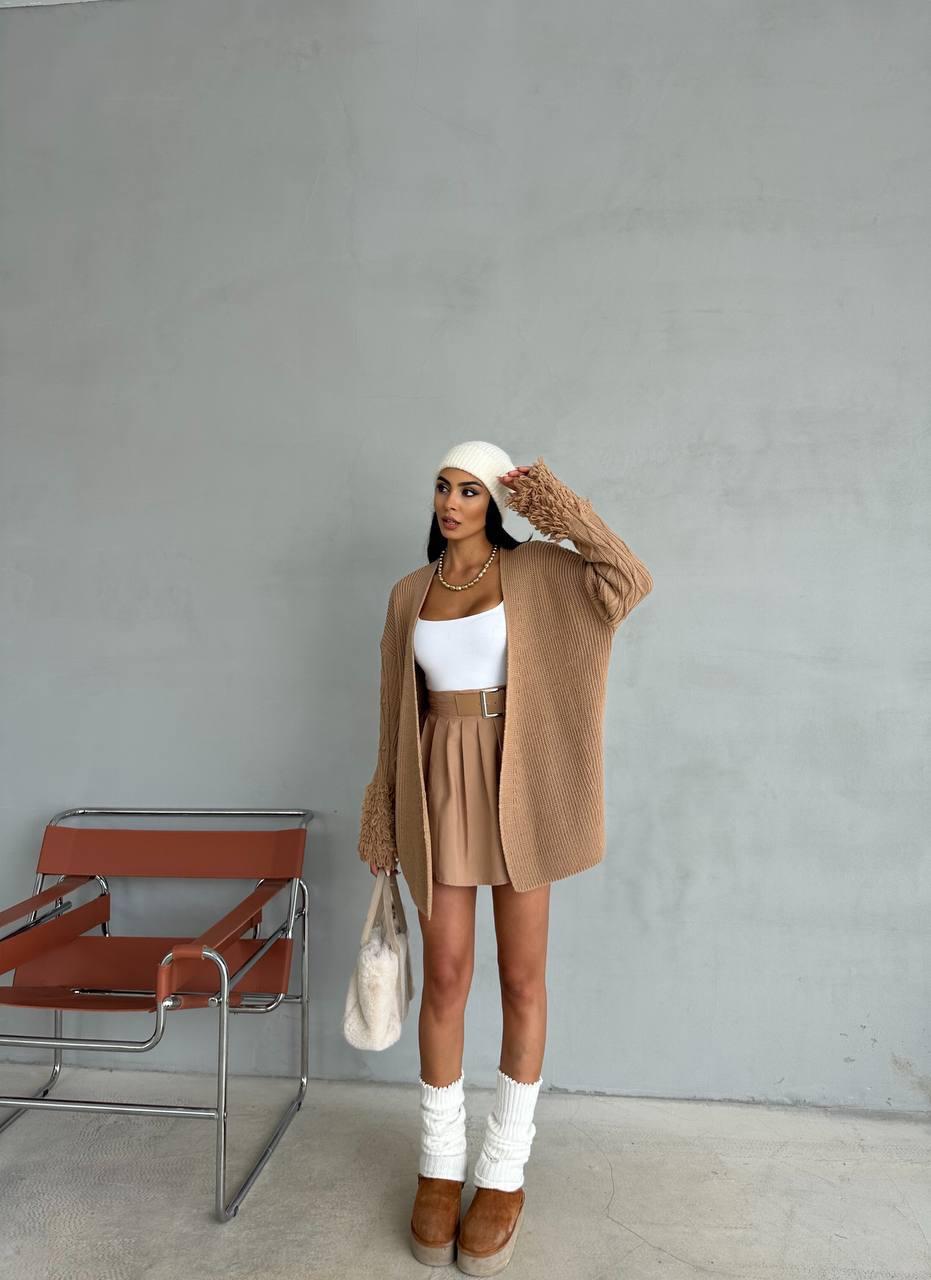 Beige oversized vest