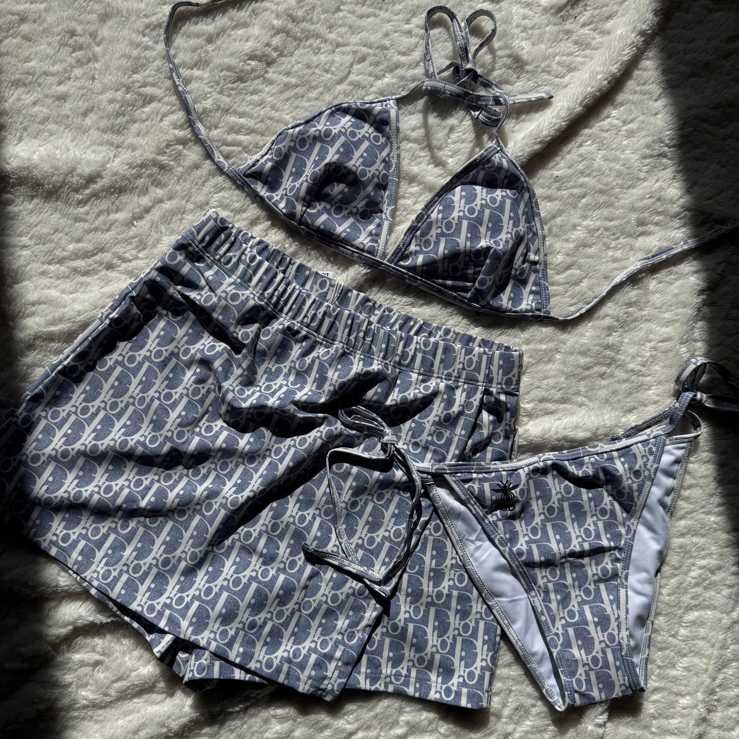 Bikini print met broek rok