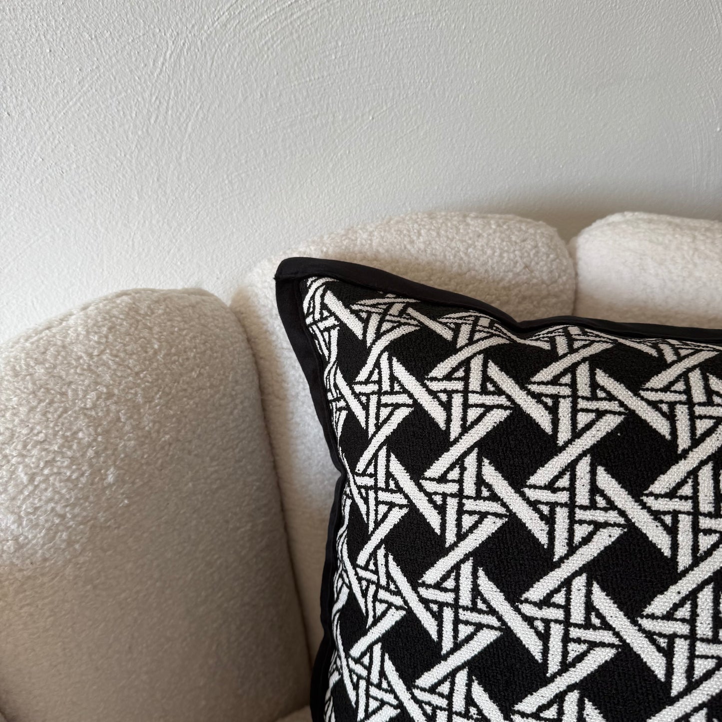 Kussen luxe zwart print