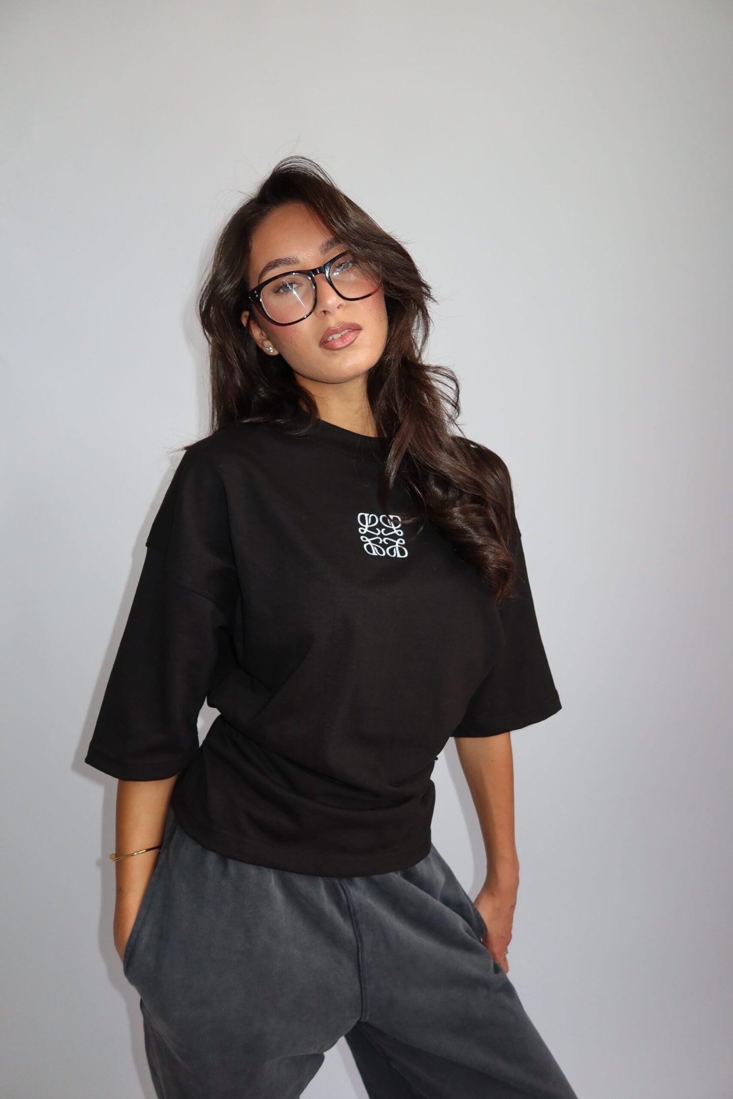 Zwart monogram tshirt