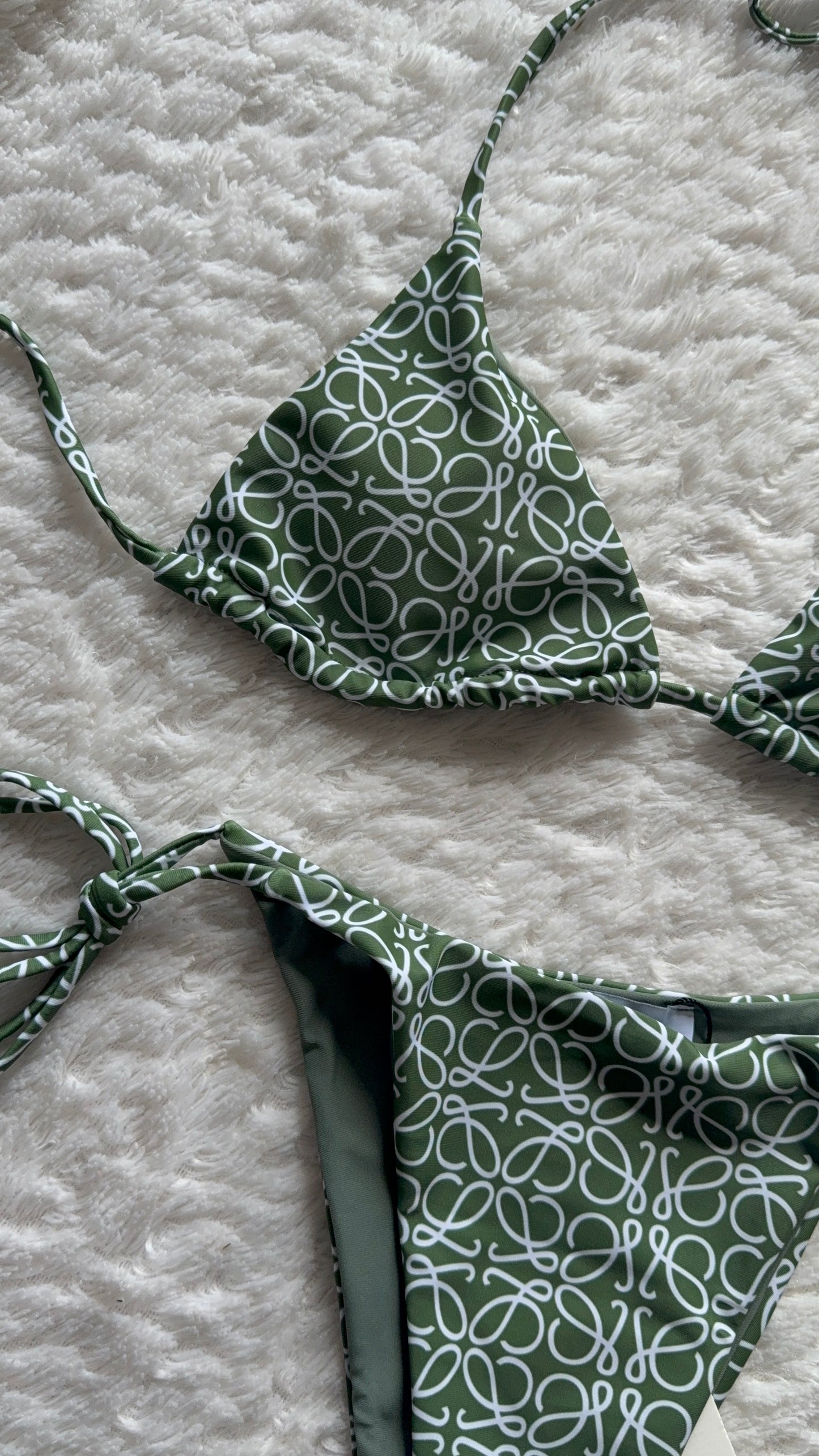 Monogram bikini groen