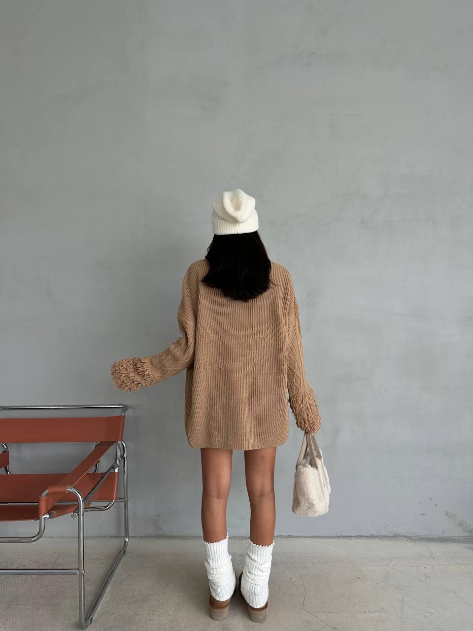 Beige oversized vest