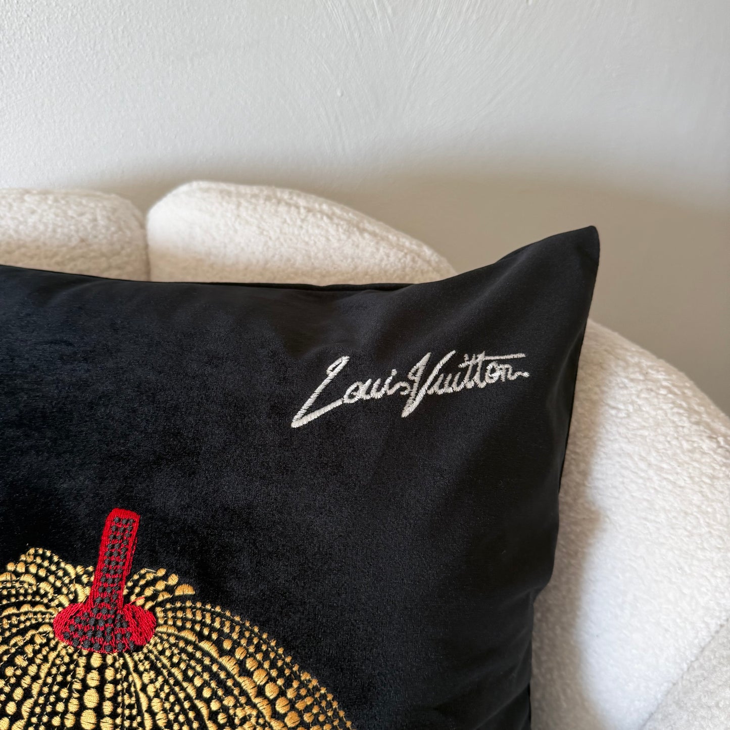 Pompoen velvet kussen