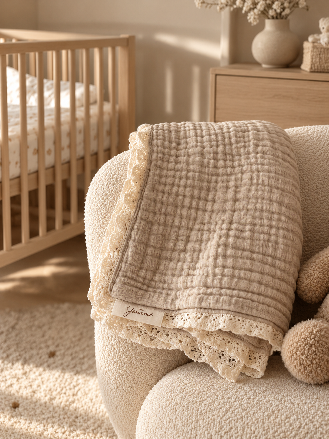 Jenamé babydeken beige