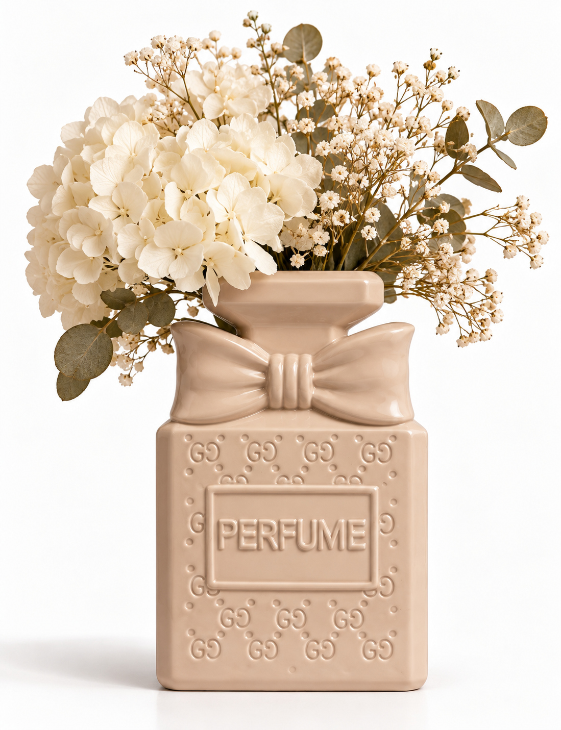 Parfumvaaa beige in keramiek