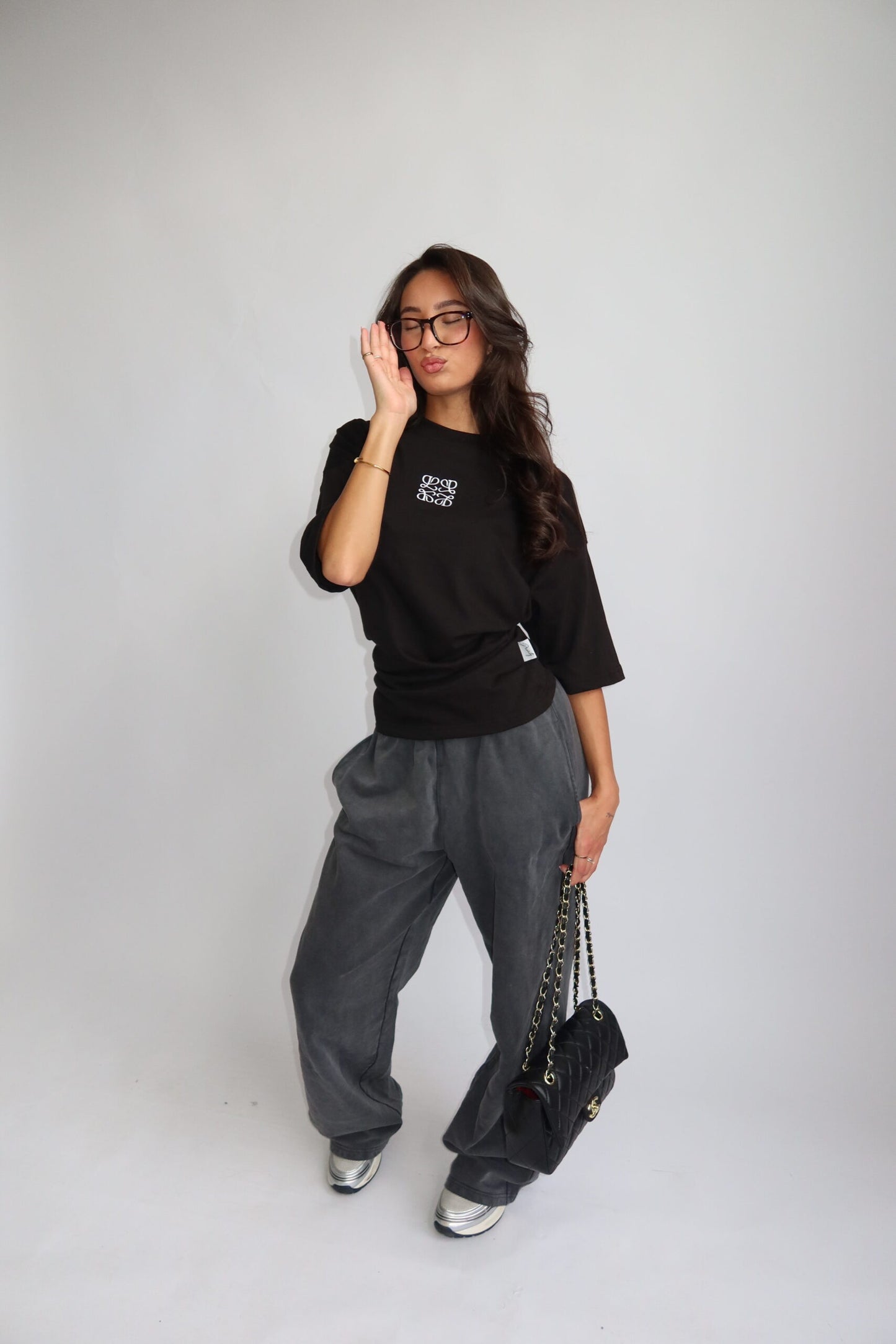 Zwart monogram tshirt
