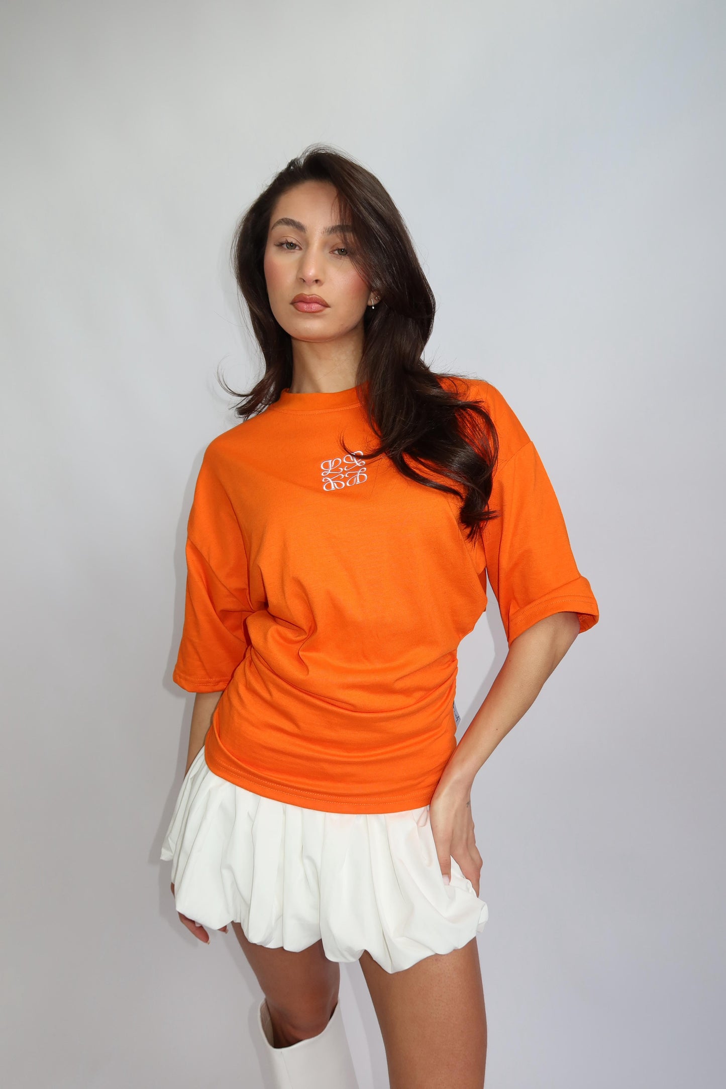 Oranje monogram tshirt