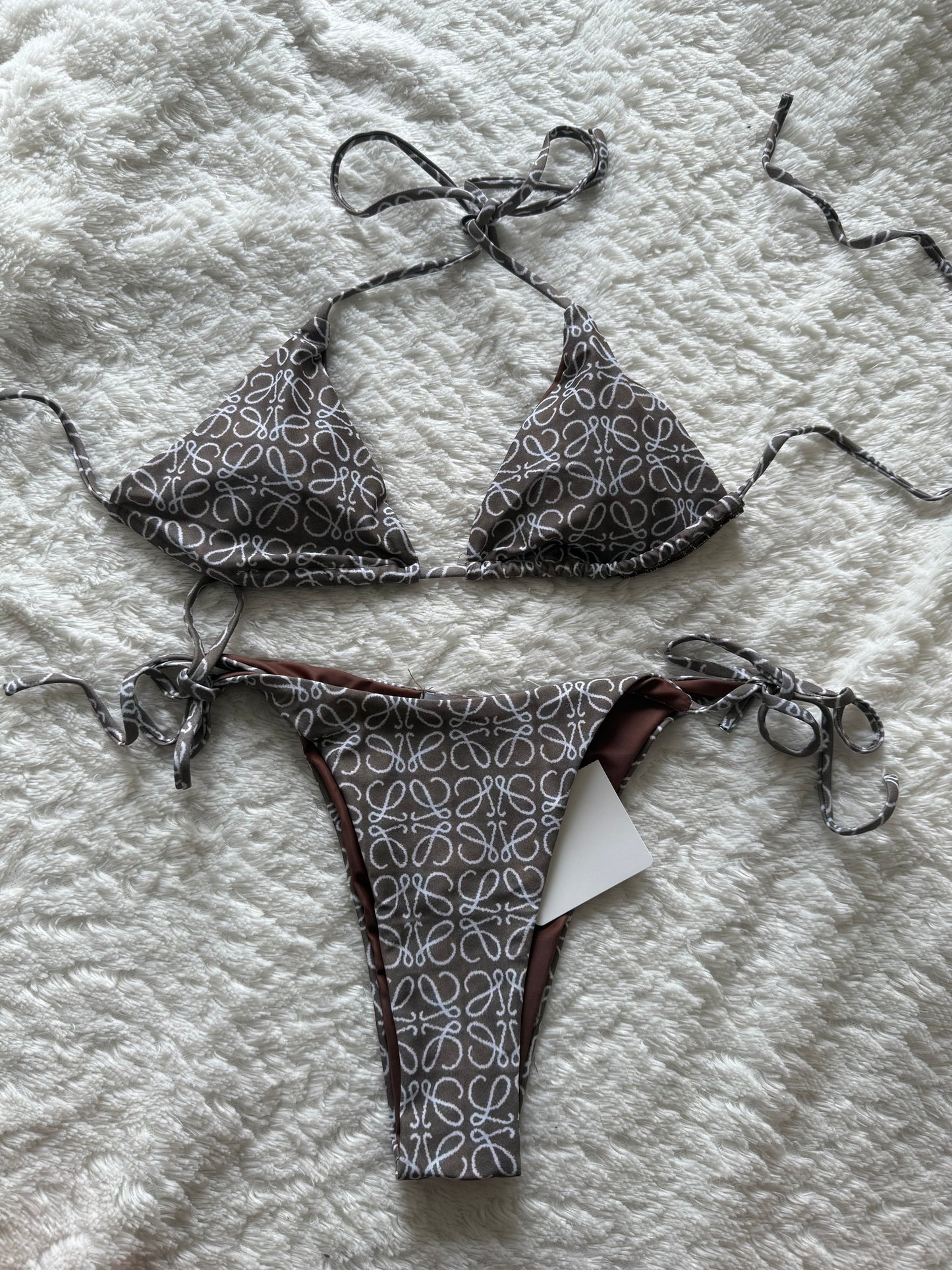 Bikini print beige