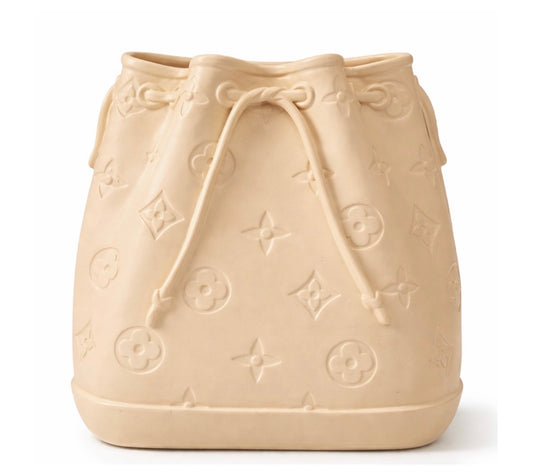 Handtasvaas beige in keramiek
