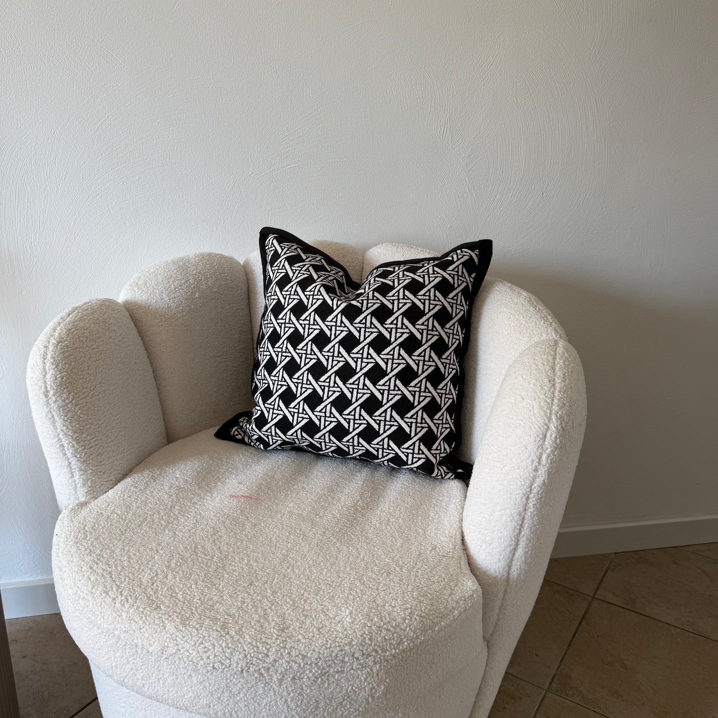 Kussen luxe zwart print