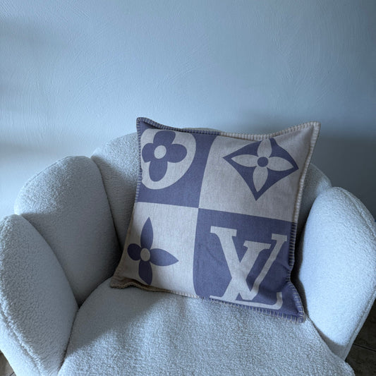 beige blauw 45/45 wol