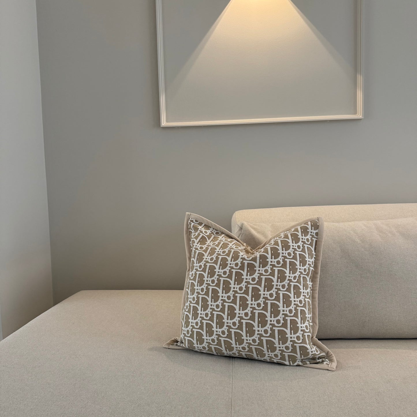 Cushion beige 50 by 50